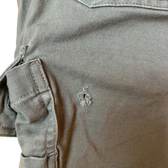 Duluth Trading Co. Flex Fire Hose Cargo Shorts 48 Relaxed Fit Gray Mens 97% Cott - Picture 6 of 6